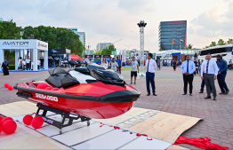 A jetski introduced for the Maldives for the first time on display at the Maldives Marine Expo -- Photo: Fayaz Moosa | Mihaaru