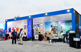 Sea Gear's stall at the Marine Expo -- Photo: Fayaz Moosa | Mihaaru