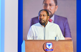 Qasim Ibrahim speaks during the book launching event -- Photo: Nishan Ali