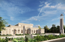 The design of a mosque to be built in an island published by the ministry; the mosque can accommodate 500 persons