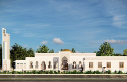 The design of a mosque to be built in an island published by the ministry; the mosque can accommodate 700 persons