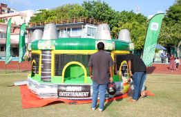 Children playing at the Bingaa maahefun event by MIB held last Friday -- Photo: MIB