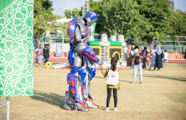 Children playing at the Bingaa maahefun event by MIB held last Friday -- Photo: MIB