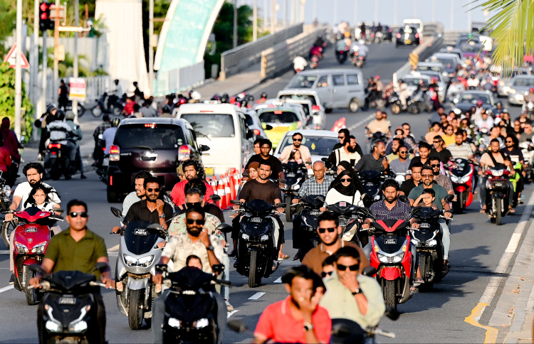 މާލޭގައި ދުއްވާ ވެހިކަލްތަކުގެ 92 ޕަސެންޓަކީ ސައިކަލް