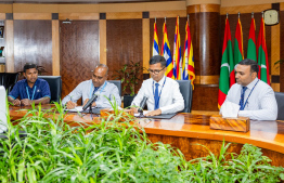 STELCO Managing Director Hussain Fahmy and MTCC CEO and Managing Director Ahmed Saudee during the agreement signing ceremony -- STELCO