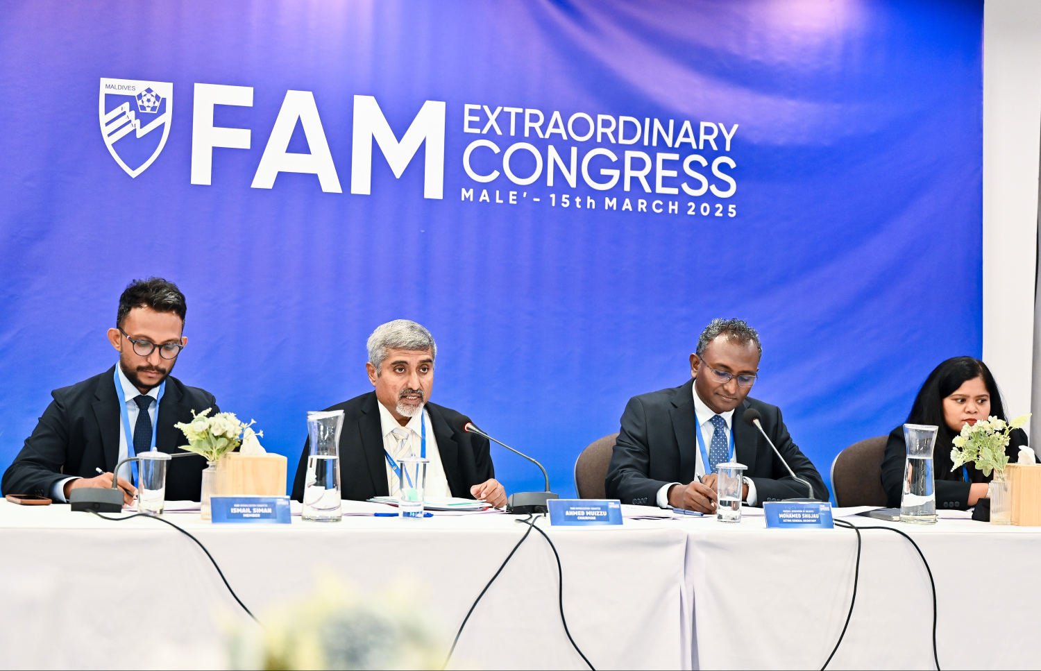 އެފްއޭއެމް ކޮންގްރެސްގައި ނޯމަލައިޒޭޝަން ކޮމިޓީގެ ބައެއް މެންބަރުން --- ފޮޓޯ ފަޔާޒު މޫސާ | މިހާރު