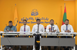 MDP lawyers during the press briefing held yesterday -- Photo: MDP