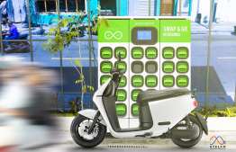 Electric bike and charging station brought by STELCO -- Photo: STELCO