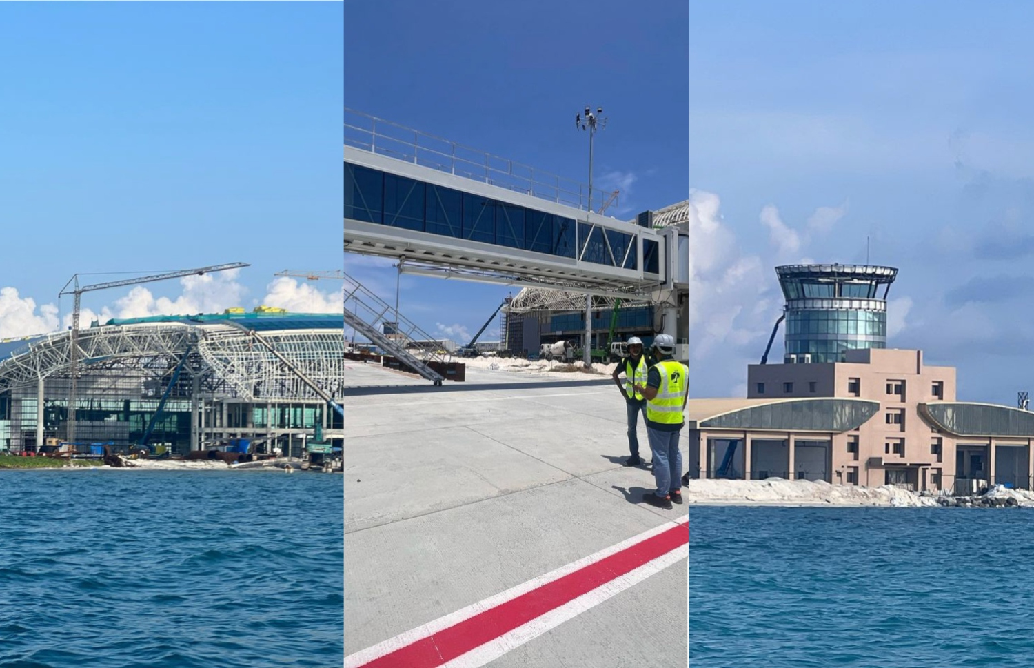 ހަނިމާދޫ އިންޓަނޭޝަނަލް އެއާޕޯޓުގެ އާ ޓާމިނަލްގެ މަސައްކަތްތައް ކުރިއަށް ގެންދަނީ.