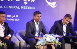 އަހަރީ އާންމު ޖަލްސާގައި މެނޭޖިން ޑިރެކްޓަރު ޝިމާދު ވާހަކަދައްކަވަނީ -- ފޮޓޯ: އެސްޓީއޯ