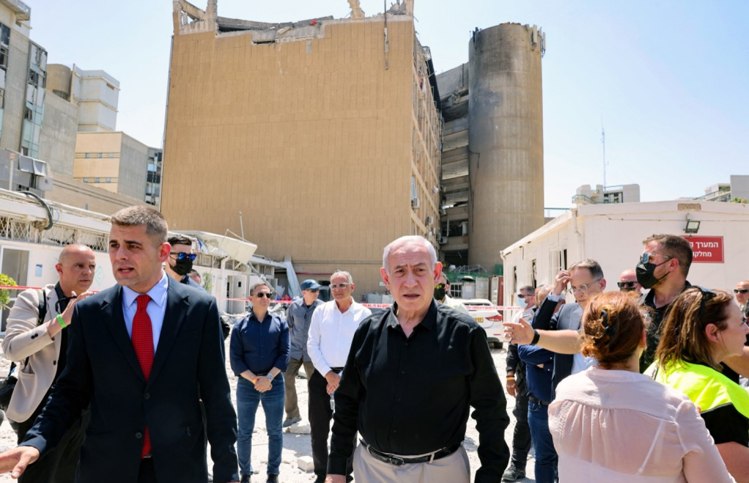 އިރާނުގެ ހަމަލާތަކުން ގެއްލުންވި ސަރަހައްދުތައް ބަލަން އިއްޔެ ނަތަންޔާހޫ ކުރި ޒިޔާރަތުގެ ތެރެއިން --- ފޮޓޯ: އޭއެފްޕީ