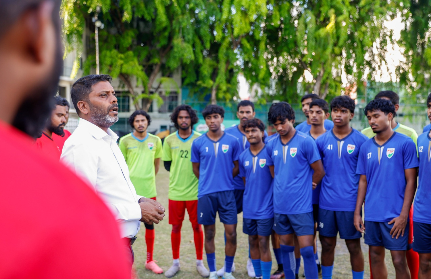 އުމުރުން 19 އަހަރުންދަށުގެ ޓީމާ ސްޕޯޓްސް މިނިސްޓަރު ރާފިއު ބައްދަލު ކުރައްވަނީ --- ފައިލް ފޮޓޯ: ސްޕޯޓްސް މިނިސްޓްރީ