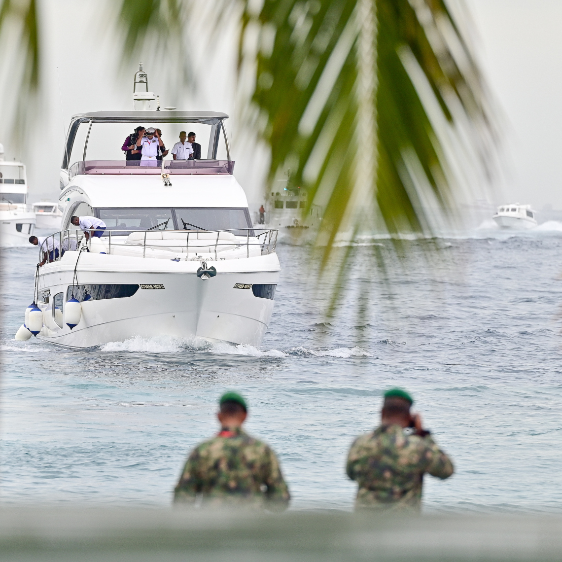 އިންޑިއާގެ ބޮޑުވަޒީރު މޯދީ ދަތުރުފުޅު ކުރެއްވި ލޯންޗުކޮޅު މާލޭގެ ރަސްމީ ފާލަމާ ގާތްކުރަނީ.---ފޮޓޯ: ނިޝާން އަލީ| މިހާރު