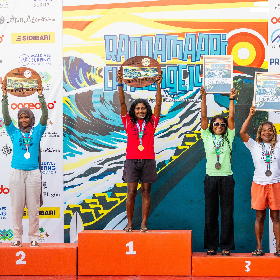 އަންހެން އިވެންޓްގެ ވަނަތައް ލިބުނު އެތުލީޓުން.-- ފޮޓޯ: އެމްއެސްއޭ/ ސިޑިބަރި