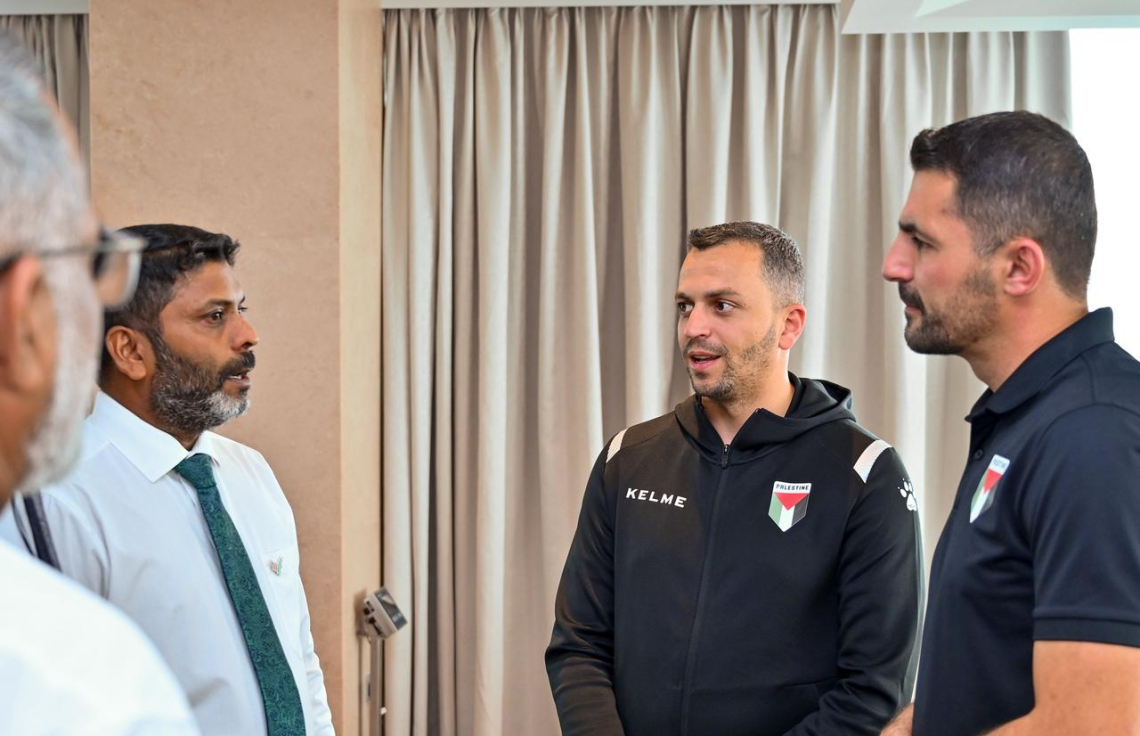 Palestine ge team ge training camp ge haradhu thakah sarukaarun 546,000 Rufiyaa