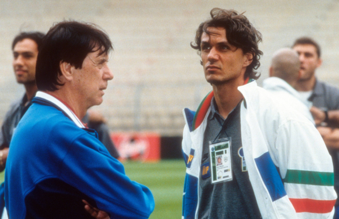 މަލްޑިނީ އާއި ބައްޕަ ސެޒާ (ވ)، އިޓަލީ ގައުމީ ޓީމާ އެކު