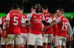 ާއާސެނަލްގެ ކުޅުންތެރިން އުފާފާޅުކުރަނީ. -- ފޮޓޯ: އޭއެފްޕީ