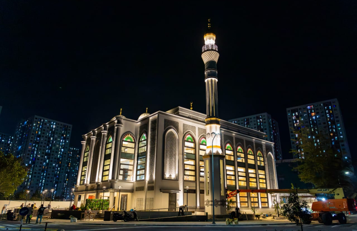 ހުޅުމާލޭ 2 ގައި އިމާރާތްކޮށްފައިވާ މަސްޖިދުލް އީމާން.-- ފޮޓޯ: އިސްލާމިކް މިނިސްޓްރީ