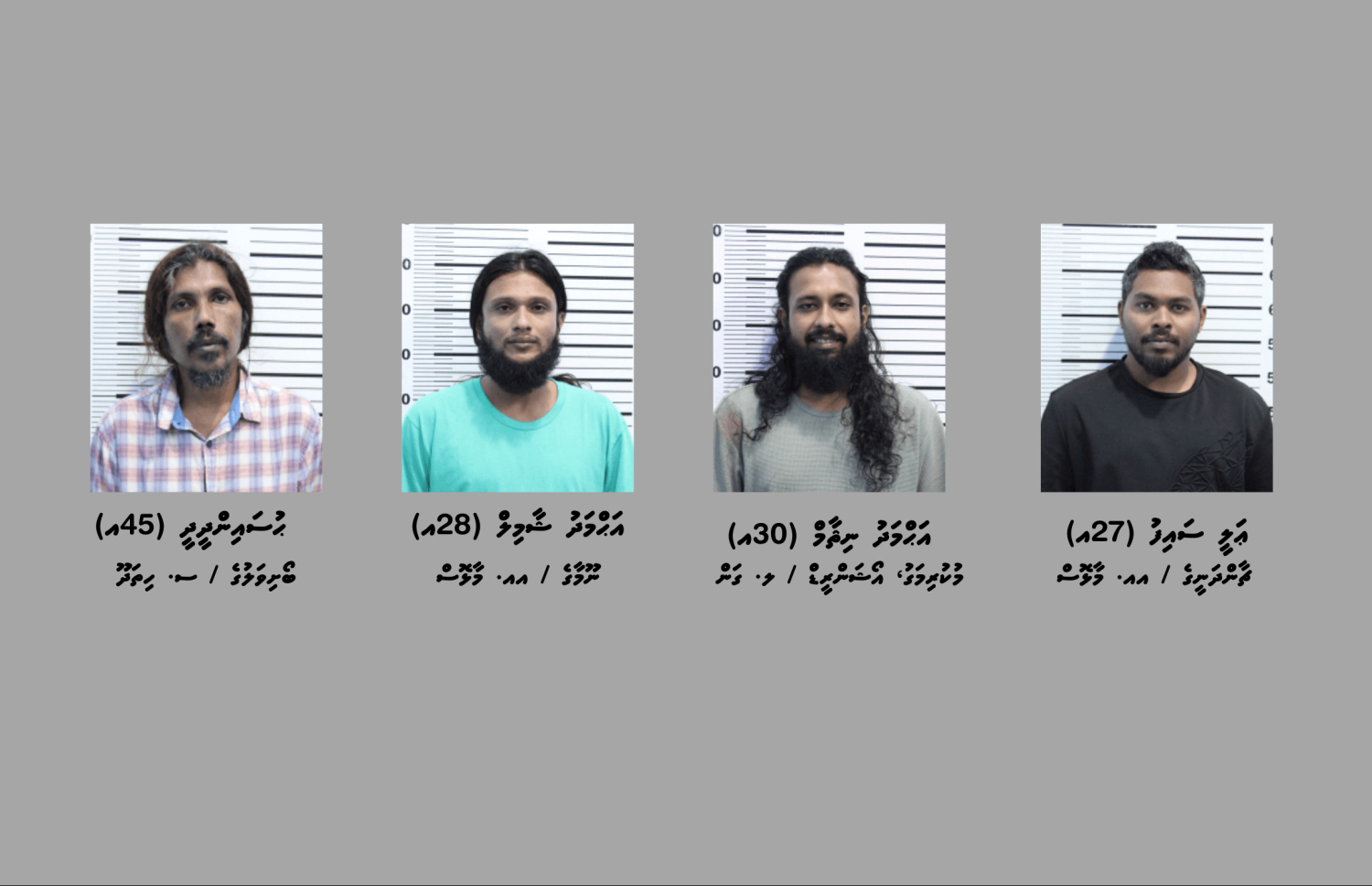 ފުލުހުން ހިންގި ޑްރަގް އޮޕަރޭޝަނެއްގައި ހައްޔަރުކުރި މީހުންތަކެއް.-- ފޮޓޯ: ޕޮލިސް