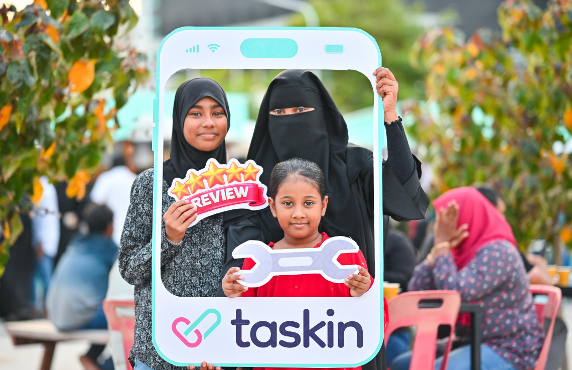 ހުޅުމާލޭގައި އިއްޔެ ބޭއްވި ޓާސްކިން އެޕްގެ ލޯންޗިން އިވެންޓުގެ ތެރެއިން.---ފޮޓޯ: ފަޔާޒު މޫސާ| މިހާރު