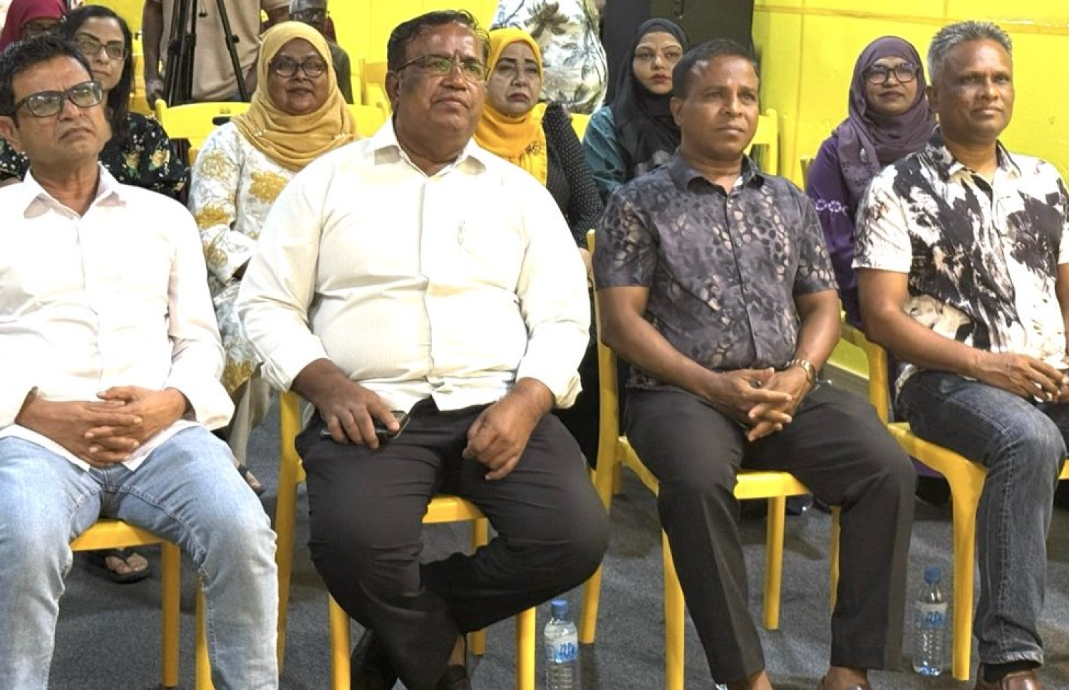 ކައުންސިލް އިންތިހާބާ ދިމާކޮށް އެމްޑީޕީން ބޭއްވި ހަރުގެ ޖަލްސާ.-- ފޮޓޯ: އެމްޑީޕީ