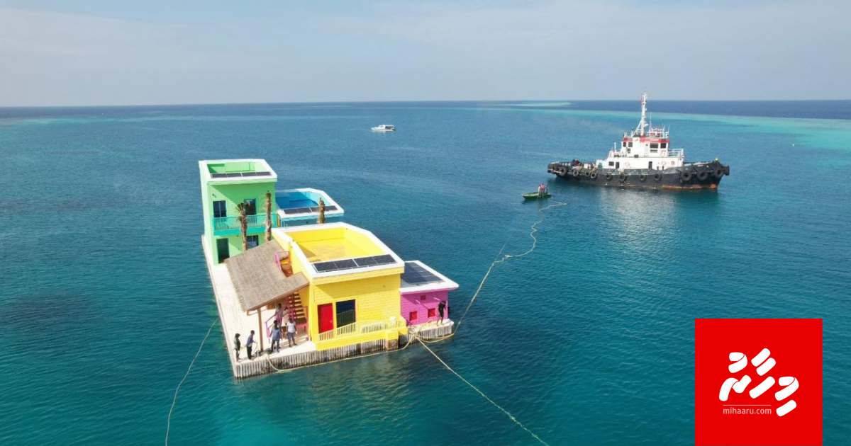 Floating City ge mockup dhakkaalan hulhumale falhutherey gai Mihaaru